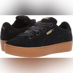 PUMA Vikky Platform Suede Leather Sneakers